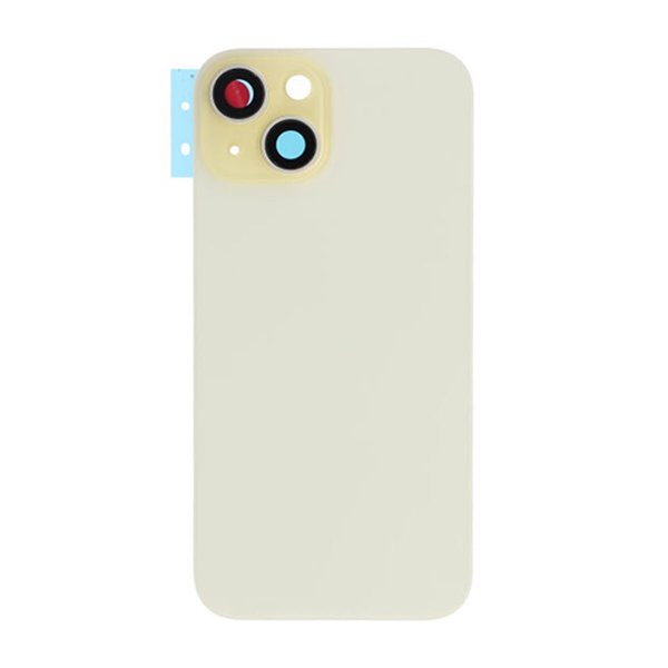 iPhone 15 Plus Bagside Glas med Magsafe Magnet - Gul