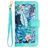 iPhone 15 Plus Cover Blomstermønster Grøn