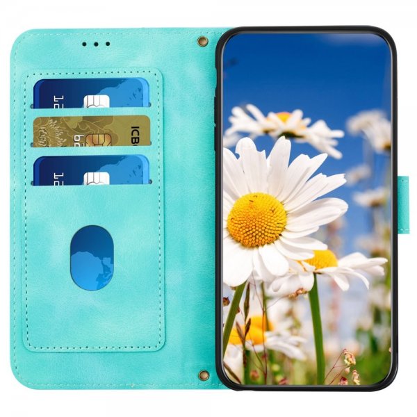iPhone 15 Plus Cover Blomstermønster Grøn