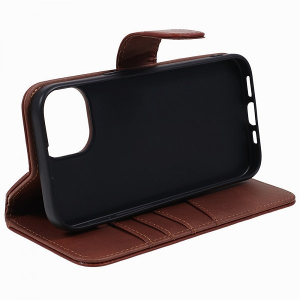 Nordic Covers iPhone 15 Plus Etui Essential Læder Maple Brown