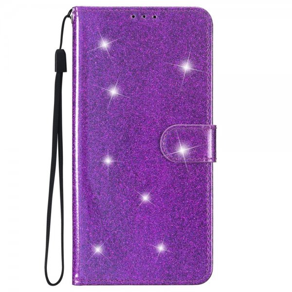 iPhone 15 Plus Cover Glitter Lilla