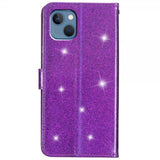 iPhone 15 Plus Cover Glitter Lilla