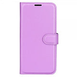 iPhone 15 Plus Cover Litchi Lilla