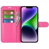iPhone 15 Plus Cover Litchi Magenta