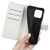 iPhone 15 Plus Etui Litchi Hvid