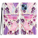 iPhone 15 Plus Cover Motiv Lilla Blomster