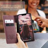 CaseMe iPhone 15 Plus Retro Flip Cover Rød