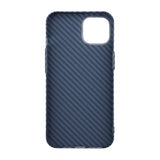 iPhone 15 Plus Cover Kulfiber Mønster Blå