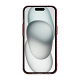 iPhone 15 Plus Cover Kulfibermønster Rød