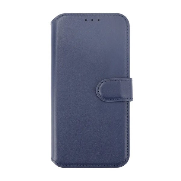 Rvelon iPhone 15 Plus Etui Ægte Læder Blå