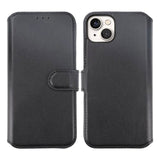 Rvelon iPhone 15 Plus Etui Ægte Læder Sort