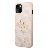 Guess iPhone 15 Plus Cover 4G Logo Rosa