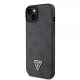 Guess iPhone 15 Plus Cover 4G Metal Triangle Strass Sort