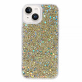 iPhone 15 Plus Cover Glimmerpailletter Guld