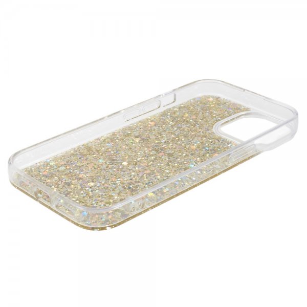 iPhone 15 Plus Cover Glimmerpailletter Guld