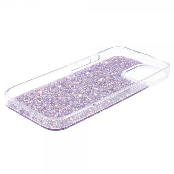 iPhone 15 Plus Cover Glimmerpailletter Lilla
