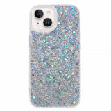iPhone 15 Plus Cover Glitterpailletter Sølv