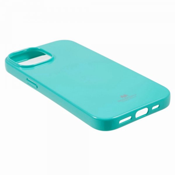 Mercury iPhone 15 Plus Cover Jelly Glitter Cyan