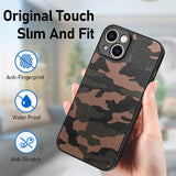 iPhone 15 Plus Cover Camouflage Brun