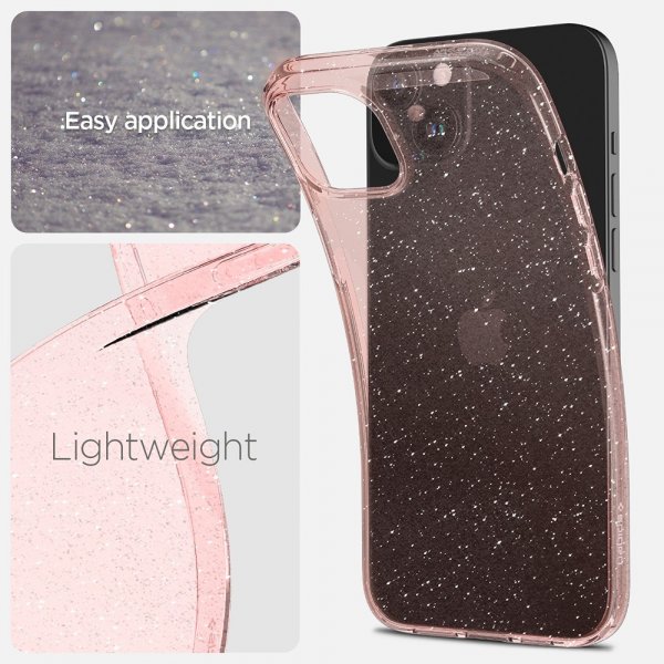 Spigen iPhone 15 Plus Cover Liquid Crystal Glitter Rose Quartz