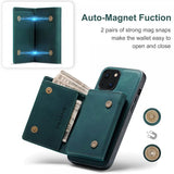 Dg.Ming iPhone 15 Plus Cover M1 Series Aftagelig Kortholder Grøn