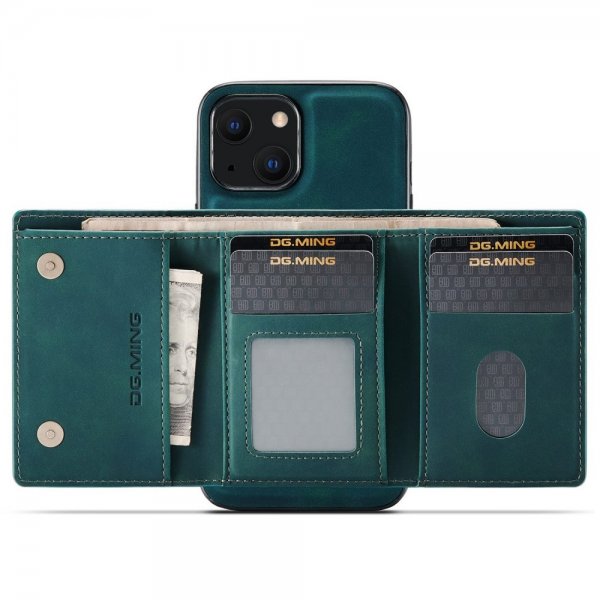 Dg.Ming iPhone 15 Plus Cover M1 Series Aftagelig Kortholder Grøn