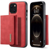 Dg.Ming iPhone 15 Plus Cover M1 Series Aftagelig Kortholder Rød