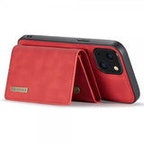 Dg.Ming iPhone 15 Plus Cover M1 Series Aftagelig Kortholder Rød