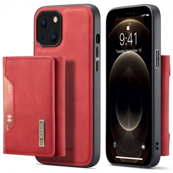 Dg.Ming iPhone 15 Plus Cover M2 Series Aftagelig Kortholder Rød