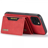 Dg.Ming iPhone 15 Plus Cover M2 Series Aftagelig Kortholder Rød
