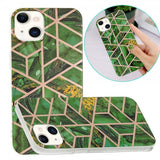 iPhone 15 Plus Cover Marmormønster Grøn