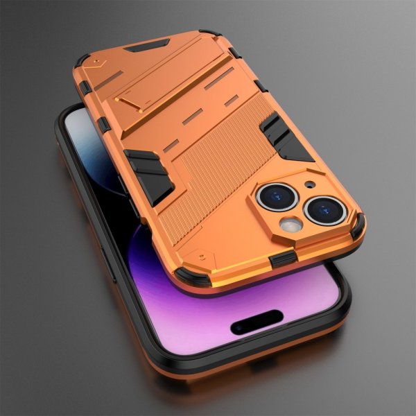 iPhone 15 Plus Cover med Stativ Orange