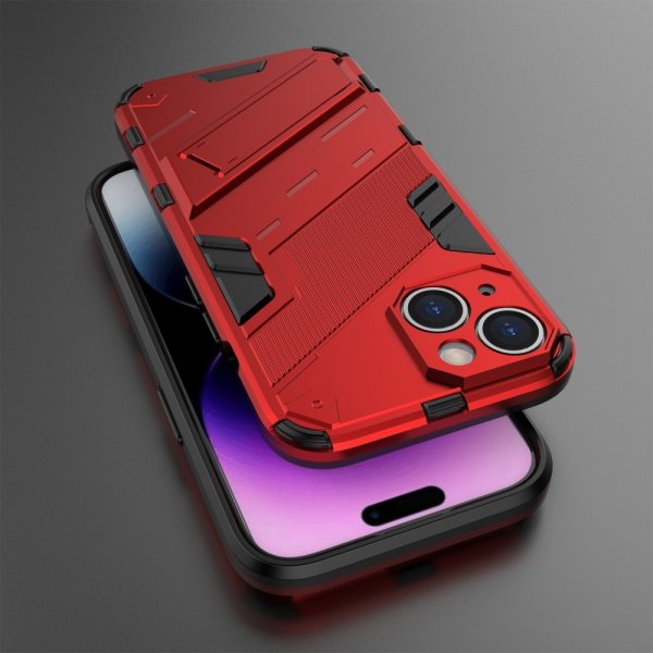 iPhone 15 Plus Cover med Stativ Rød