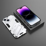 iPhone 15 Plus Cover med Stander Hvid