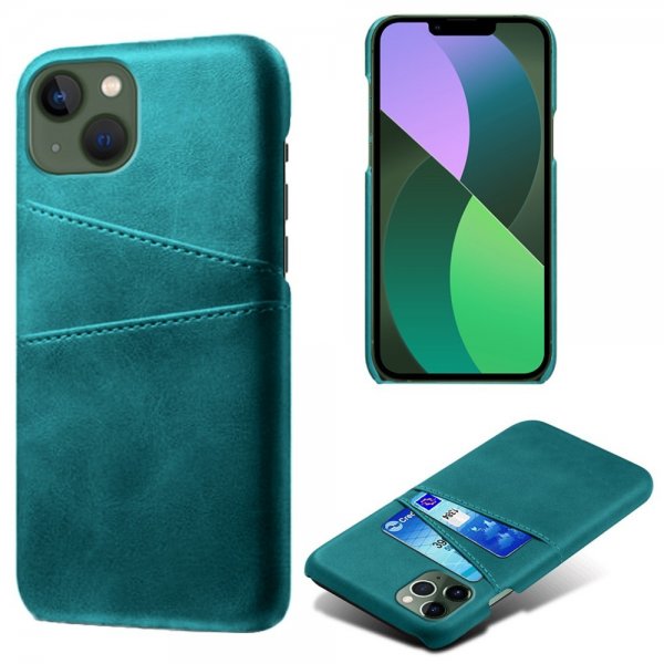 iPhone 15 Plus Cover med to Kortlommer Grøn
