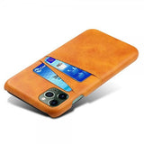 iPhone 15 Plus Cover med to Kortlommer Lysebrun