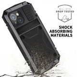 R-JUST iPhone 15 Plus Cover Metal Stødsikkert Sort
