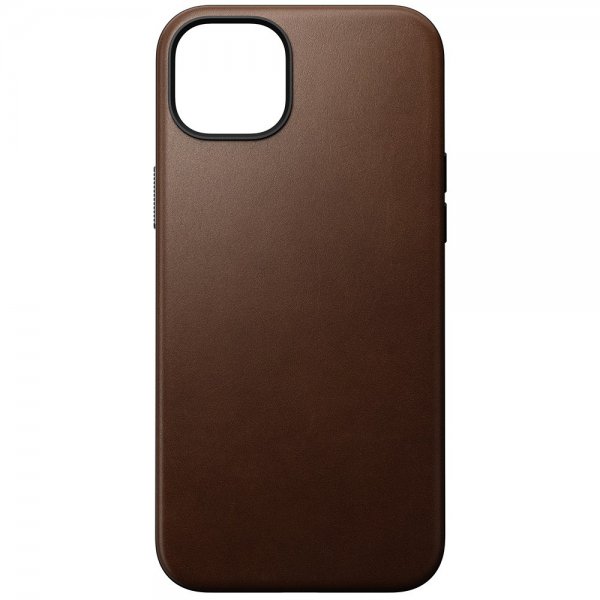 Nomad iPhone 15 Plus Cover Modern Leather Case Brun