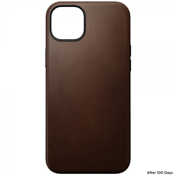 Nomad iPhone 15 Plus Cover Modern Leather Case Brun