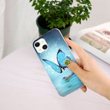 iPhone 15 Plus Cover Motiv Blå Sommerfugl