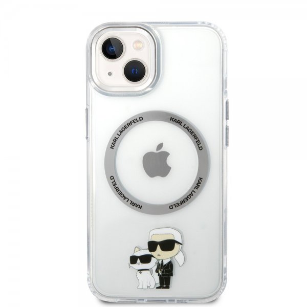 Karl Lagerfeld iPhone 15 Plus Cover NFT Karl & Choupette Transparent