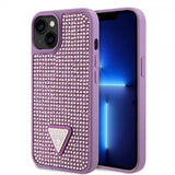 Guess iPhone 15 Plus Cover Rhinestone Lilla