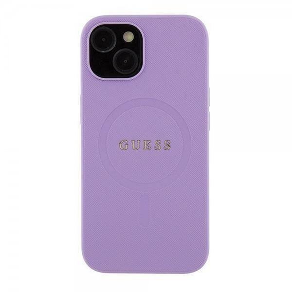 Guess iPhone 15 Plus Cover Saffiano MagSafe Lilla