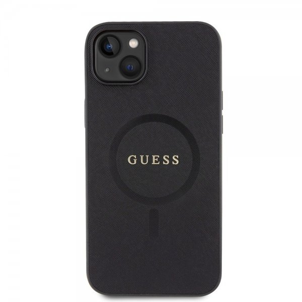 Guess iPhone 15 Plus Cover Saffiano MagSafe Sort