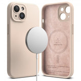 Ringke iPhone 15 Plus Cover Silikone Magnetisk Pink Sand