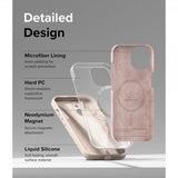 Ringke iPhone 15 Plus Cover Silikone Magnetisk Pink Sand