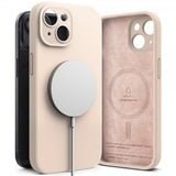 Ringke iPhone 15 Plus Cover Silikone Magnetisk Pink Sand