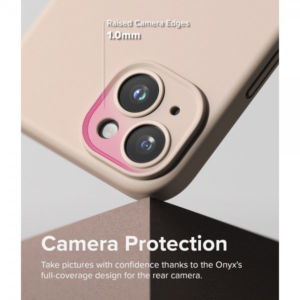 Ringke iPhone 15 Plus Cover Silikone Magnetisk Pink Sand