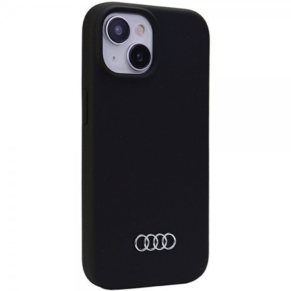 Audi iPhone 15 Plus Cover Silikone Sort