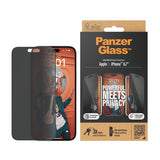 PanzerGlass iPhone 15 Plus Skærmbeskyttelse Ultra-Wide Fit Privacy EasyAligner
